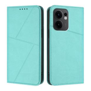 For OPPO Reno13 F 5G / 4G Strong Magnetic Frosted Flip Leather Phone Case(Light Blue)