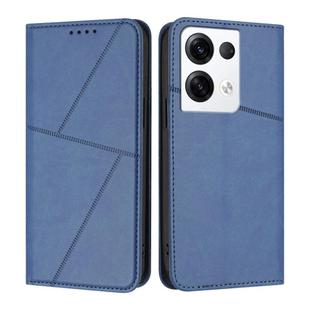 For OPPO Reno8 Pro+ Strong Magnetic Frosted Flip Leather Phone Case(Royal Blue)