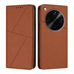 For OPPO Find X8 Ultra Strong Magnetic Frosted Flip Leather Phone Case(Coffee Color)