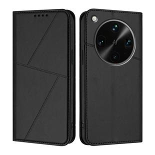 For OPPO Find X8 Ultra Strong Magnetic Frosted Flip Leather Phone Case(Black)