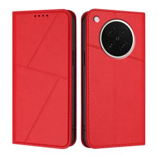 For OPPO Find X8s Strong Magnetic Frosted Flip Leather Phone Case(Red)