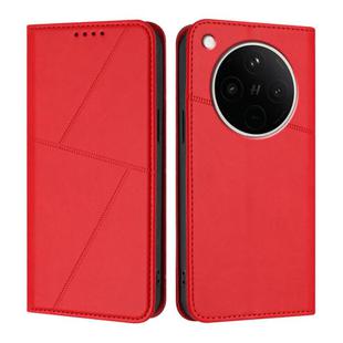 For OPPO Find X8s+ Strong Magnetic Frosted Flip Leather Phone Case(Red)