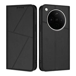 For OPPO Find X8s+ Strong Magnetic Frosted Flip Leather Phone Case(Black)