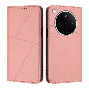 For OPPO Find X8s+ Strong Magnetic Frosted Flip Leather Phone Case(Pink)