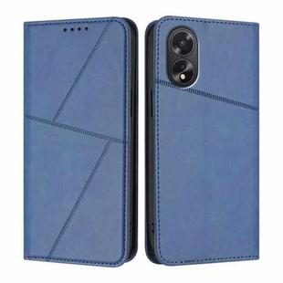For OPPO A38 /  A18 Strong Magnetic Frosted Flip Leather Phone Case(Royal Blue)