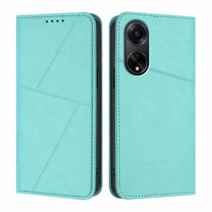 For OPPO A98 5G Strong Magnetic Frosted Flip Leather Phone Case(Light Blue)