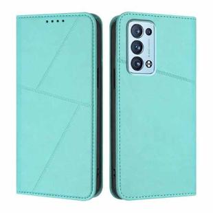 For OPPO Reno6 Pro+ 5G Strong Magnetic Frosted Flip Leather Phone Case(Light Blue)