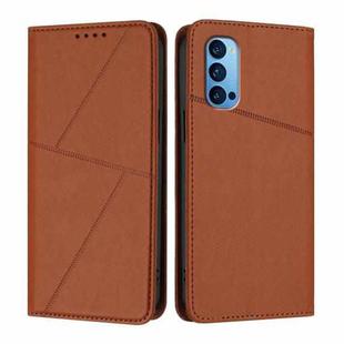 For OPPO Reno14 Global Strong Magnetic Frosted Flip Leather Phone Case(Coffee Color)