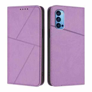 For OPPO Reno14 Global Strong Magnetic Frosted Flip Leather Phone Case(Light Purple)