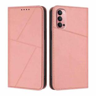 For OPPO Reno14 Pro Global Strong Magnetic Frosted Flip Leather Phone Case(Pink)