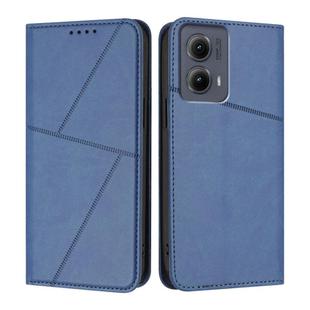 For Motorola Edge 5G 2024 Strong Magnetic Frosted Flip Leather Phone Case(Royal Blue)