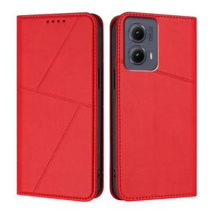 For Motorola Edge 5G 2024 Strong Magnetic Frosted Flip Leather Phone Case(Red)