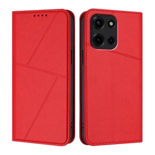 For Motorola Edge 60 Fusion / Moto G 5G 2025 Strong Magnetic Frosted Flip Leather Phone Case(Red)