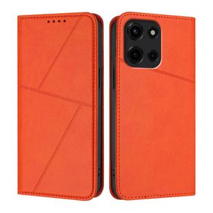 For Motorola Edge 60 Fusion / Moto G 5G 2025 Strong Magnetic Frosted Flip Leather Phone Case(Orange)