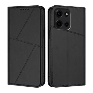 For Motorola Edge 60 Fusion / Moto G 5G 2025 Strong Magnetic Frosted Flip Leather Phone Case(Black)