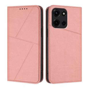 For Motorola Edge 60 Fusion / Moto G 5G 2025 Strong Magnetic Frosted Flip Leather Phone Case(Pink)