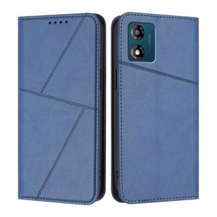 For Motorola Moto E13 Strong Magnetic Frosted Flip Leather Phone Case(Royal Blue)