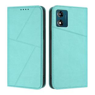 For Motorola Moto E13 Strong Magnetic Frosted Flip Leather Phone Case(Light Blue)