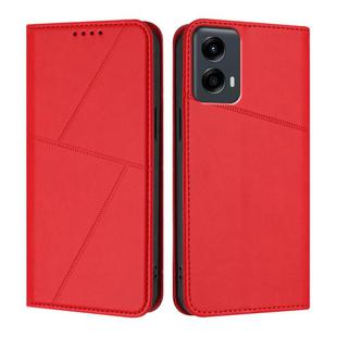For Motorola Moto G 5G 2024 / Moto G Play 2024 Strong Magnetic Frosted Flip Leather Phone Case(Red)