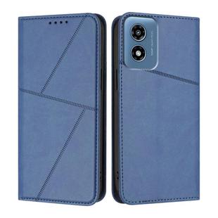 For Motorola Moto G Play 2024 Strong Magnetic Frosted Flip Leather Phone Case(Royal Blue)