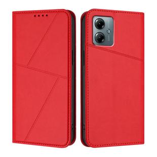 For Motorola Moto G Play 2025 / G Power 2025 Strong Magnetic Frosted Flip Leather Phone Case(Red)