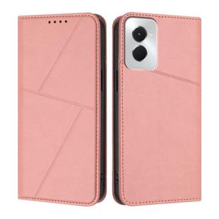 For Motorola Moto G Power 2024 Strong Magnetic Frosted Flip Leather Phone Case(Pink)