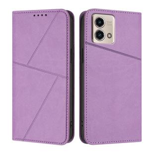 For Motorola Moto G Stylus 5G 2023 Strong Magnetic Frosted Flip Leather Phone Case(Light Purple)