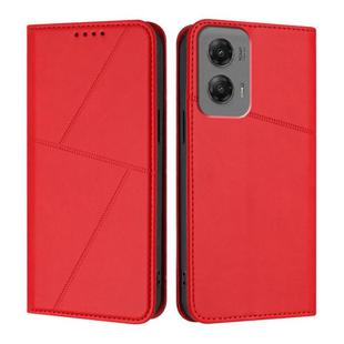 For Motorola Moto G Stylus 5G 2024 Strong Magnetic Frosted Flip Leather Phone Case(Red)