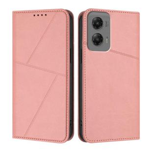 For Motorola Moto G Stylus 5G 2024 Strong Magnetic Frosted Flip Leather Phone Case(Pink)