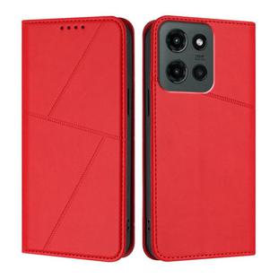 For Motorola Moto G Stylus 5G 2025 Global Strong Magnetic Frosted Flip Leather Phone Case(Red)