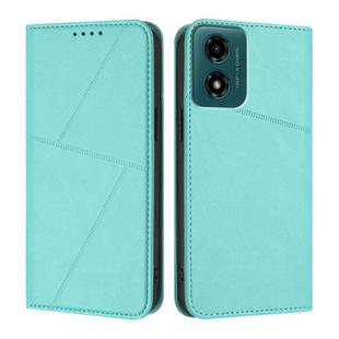 For Motorola Moto G04 / G04s / E14 Global Strong Magnetic Frosted Flip Leather Phone Case(Light Blue)