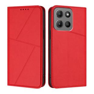 For Motorola Moto G15 / G15 Power Strong Magnetic Frosted Flip Leather Phone Case(Red)