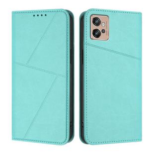 For Motorola Moto G32 Strong Magnetic Frosted Flip Leather Phone Case(Light Blue)
