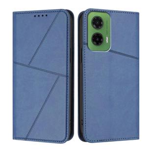 For Motorola Moto G35 Strong Magnetic Frosted Flip Leather Phone Case(Royal Blue)