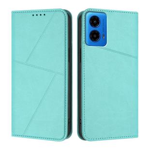 For Motorola Moto G45 5G / G34 Strong Magnetic Frosted Flip Leather Phone Case(Light Blue)