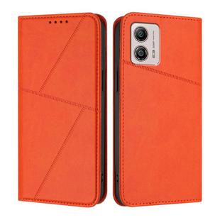 For Motorola Moto G53 / G53j / G53y / G13 Strong Magnetic Frosted Flip Leather Phone Case(Orange)