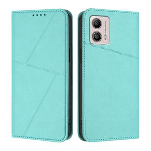 For Motorola Moto G53 / G53j / G53y / G13 Strong Magnetic Frosted Flip Leather Phone Case(Light Blue)