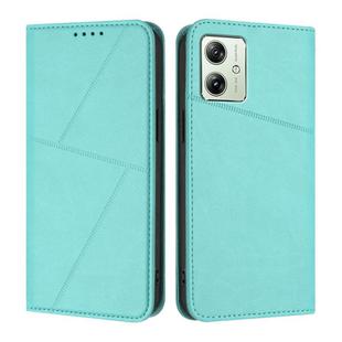 For Motorola Moto G54 / G64 India / G54 Power Strong Magnetic Frosted Flip Leather Phone Case(Light Blue)