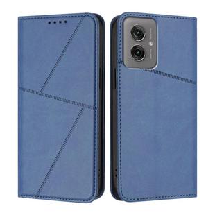 For Motorola Moto G55 Strong Magnetic Frosted Flip Leather Phone Case(Royal Blue)