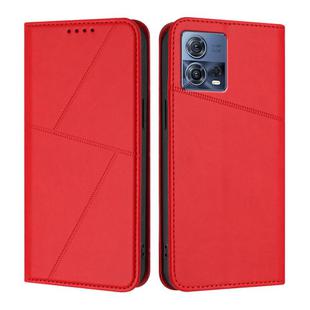 For Motorola Moto S30 Pro / Edge 30 Fusion Strong Magnetic Frosted Flip Leather Phone Case(Red)