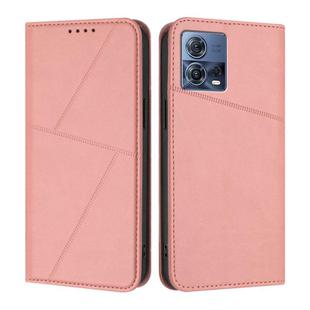 For Motorola Moto S30 Pro / Edge 30 Fusion Strong Magnetic Frosted Flip Leather Phone Case(Pink)