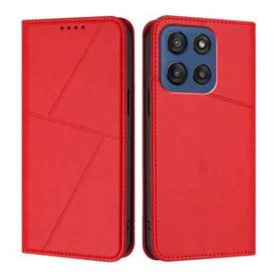For Motorola Edge 60 Strong Magnetic Frosted Flip Leather Phone Case(Red)