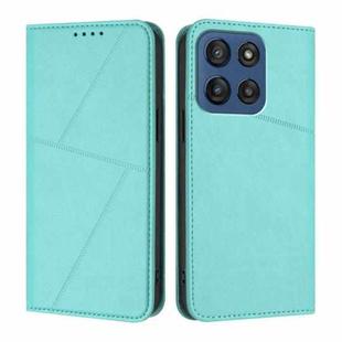 For Motorola Edge 60 Strong Magnetic Frosted Flip Leather Phone Case(Light Blue)