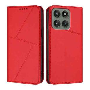 For Motorola Edge 60 Pro Strong Magnetic Frosted Flip Leather Phone Case(Red)