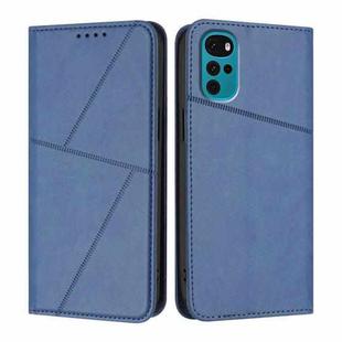 For Motorola Moto G22 Strong Magnetic Frosted Flip Leather Phone Case(Royal Blue)
