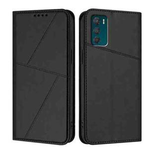 For Motorola Moto G42 Strong Magnetic Frosted Flip Leather Phone Case(Black)