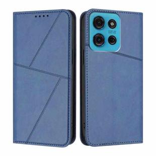 For Motorola Moto G75 5G Strong Magnetic Frosted Flip Leather Phone Case(Royal Blue)