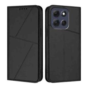 For Motorola Moto G86 Power Strong Magnetic Frosted Flip Leather Phone Case(Black)