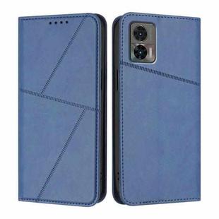 For Motorola Edge 30 Neo Strong Magnetic Frosted Flip Leather Phone Case(Royal Blue)