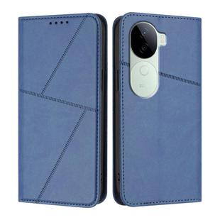 For vivo iQOO Z9s / V40e India Strong Magnetic Frosted Flip Leather Phone Case(Royal Blue)